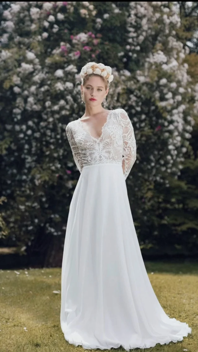 Elle est majestueuse avec sa traine en dentelle, elle est vaporeuse et légère avec sa mousseline, elle est tout simplement sublime ❤️
Modèle Alexandra collection 2025  à découvrir @elsagarystrasbourg @elsagarylyon @elsagary ( liste de nos revendeurs sur notre bio 
#robedemariee #weddingdresses
#mariage #instamariage #bride #robes #dresses #bohemechic #boheme #bohowedding  #bohobride #bridal #bridetobe #wedding #instawed #boutique #couture #Paris #elsagary